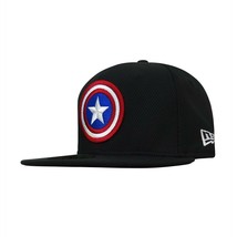 Captain America Shield Black 59Fifty Fitted Hat Black - £44.21 GBP