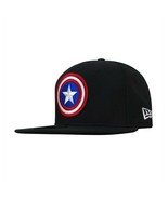 Captain America Shield Black 59Fifty Fitted Hat Black - £43.81 GBP