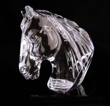 Waterford Horse statue - animal bust - equestrian gift - Crystal paperwe... - £105.54 GBP
