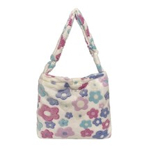 Cute  bag Macrame Women Plush  Print  Messenger Bag Large Shopping Handbag kawai - £93.55 GBP