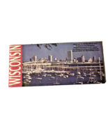 Wisconsin Brochure Map Fold Out Travel 80s 90s Official State Highway Vi... - $25.35 CAD