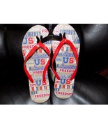 USA Freedom Liberty Blessed Flip Flops Size L Women&#39;s NEW - €16,09 EUR