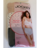 3 Jockey Elance Breathe Comfort Briefs Size 7 Multi-color Style 1542/011 - $18.79