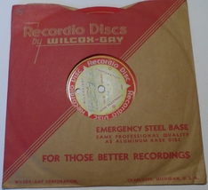 Recordio Discs 2 By Wilcox- Gay Francis Rose Ruby 1953 Rose Towell Charl... - £15.80 GBP