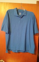 Mens Saddlebred Tall Man 2XLT Blue Polo Shirt Short Sleeve - £11.21 GBP