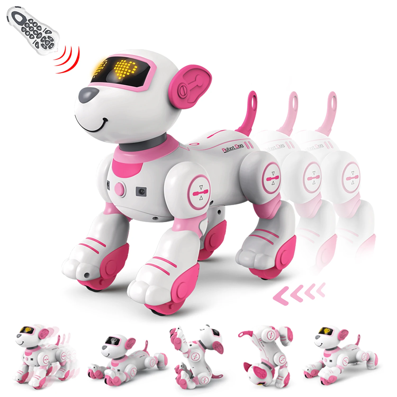 Remote Control Robot Dog Programmable Smart Interactive Stunt Robot Dog With - £50.67 GBP+