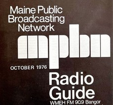 Radio Guide Maine Public Broadcasting Booklet October 1976 Portland Bang... - $369.57 MXN