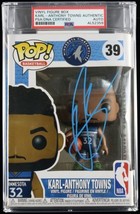 Karl-Anthony Towns Signed Funko Pop #39 PSA/DNA Encapsulated Timberwolves Auto - £239.79 GBP