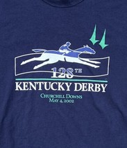 Vtg 2002 Kentucky Derby 128th T Shirt Horse Racing Churchill Downs Adult Size Lg - £14.86 GBP