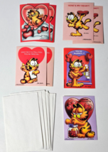 Lot of 8 Vtg Valentine Card Garfield 1978 Made in USA Kids 1970s Retro - £7.03 GBP