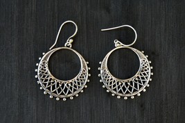 Ethnic Gypsy Earrings, Tribal Indian Hoops, Banjara Hoop Earrings - £17.29 GBP