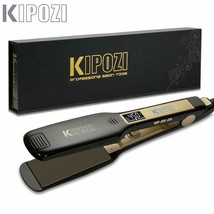 Kipozi Professional Titanium Flat Iron Hair Straightener With Digital Lcd Displa - £39.21 GBP
