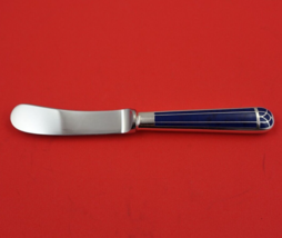 Talisman Blue by Christofle Silverplate Butter Spreader Hollow Handle 6 ... - $157.41