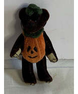 Boyds Bears Halloween Bear Ornament Pumpkin Costume Tricky 3.5&quot; - £11.15 GBP
