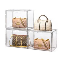 Clear Handbag Storage Organizer For Closet, 3 Packs Acrylic Display Case For Pur - £58.52 GBP