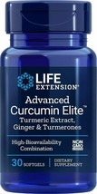 NEW Life Extension Advanced Curcumin Elite Turmeric Extract Ginger 30 So... - $23.90