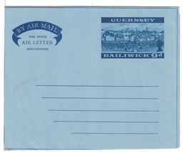 GREAT BRITAIN / GUERNSEY Air Letter Cover - Bailiwick 9d, Unused F15 - $2.96
