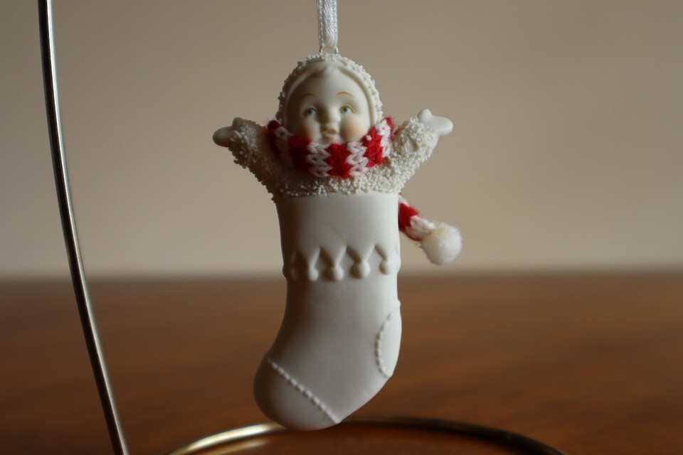 SNOWBABIES Blank Porcelain Stocking Ornament by Department 56 You Person... - $9.50