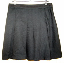 THE LIMITED Light Black Short Pleated Flared Skirt w/ Grosgrain Ribbon (... - £15.50 GBP