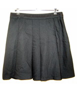 THE LIMITED Light Black Short Pleated Flared Skirt w/ Grosgrain Ribbon (... - £15.33 GBP