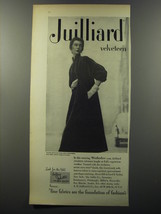 1953 Julliard Velveteen Weatherbee Coat Advertisement - $18.49