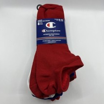 6 Pair champion Men Cushion Double Dry Arch No Show Socks Large size 6-12 - £12.52 GBP