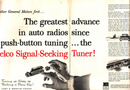 1955 GM Delco Auto Radio Signal Seeking Tuner Kokomo IN Vintage 2 pg Print Ad b7 - £19.27 GBP