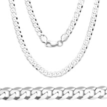 4.5mm Solid 925 Sterling Silver Cuban Curb Link Italy Italian Men Chain Necklace - £17.01 GBP