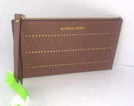 Michael Kors Wristlet Bag Jet Set Large Dusty Rose Leather $178 B13 - £55.81 GBP