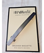 The Hair Edit Gunmetal Metallic Barrett Black Brushed Baguette New - £8.12 GBP
