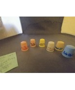Bulk Lot of 6 Advertising Plastic Thimbles  ^ - $10.94 CAD