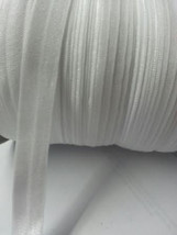 5 yards  elastic white fold over foe 3/4&quot; great for hair tie - $3.28