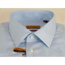 Mens 100% Egyptian Cotton Shirt French Cuffs Wrinkle resistance Enzo 61102 Blue image 6