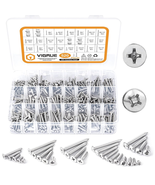520-Pc Stainless Steel Wood Screw Kit - Flat &amp; Pan Head, #4 #6 #8 #10 Se... - $35.19