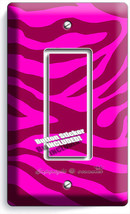 Hot Pink Zebra Stripe Animal Print 1 Gang Gfi Light Switch Wall Plate Room Decor - £7.49 GBP