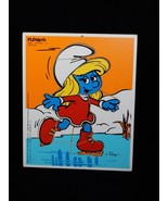 Playskool 1982 Smurfette Smurf Skating 10 Piece Wood Puzzle #325-3 - €8,61 EUR