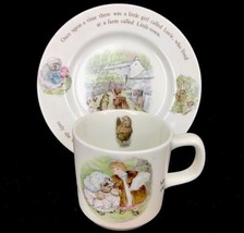 Wedgwood Beatrix Potter Mrs. Tiggy-Winkle Hedgehog Child&#39;s Plate &amp; Cup Mug - £23.20 GBP