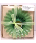 Luminessence Candle and Dish 6&quot; Green Flower w/Tealight NEW - $6.76