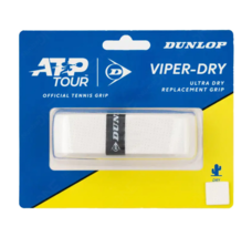 Dunlop ATP Viper-Dry Cushion Grip 1.8mm Tennis Racket Grip White NWT 103... - $15.95