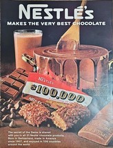 1968 Vintage Print Ad Nestle&#39;s $100,000 Candy Bar Makes The Very Best Ch... - £8.10 GBP