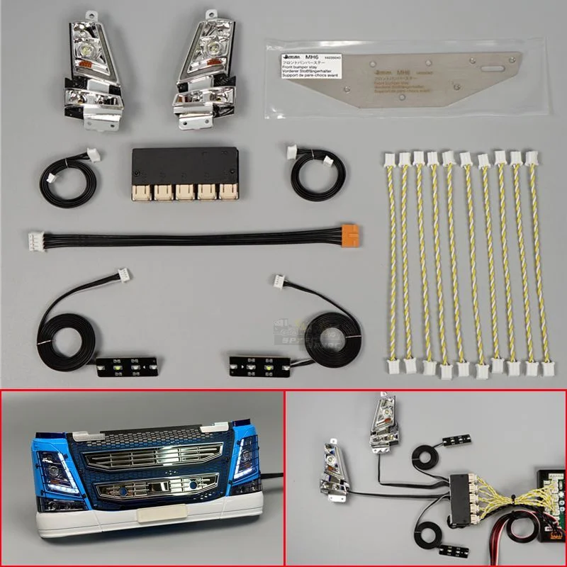 4 in 1 Light Set for 1/14 Tamiya RC Truck VOLVO FH16 56362 - $167.98