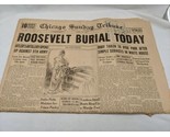 Chicago Sunday Tribune April 15 1945 Newspaper - $64.14