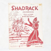 Shadrack Religious Sheet Music Voice Piano 1938 Robert Mac Gimsey - £18.21 GBP
