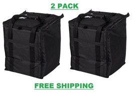 2 PACK Insulated BLACK Catering Delivery Chafing Dish Food HALF Pan Carrier Bag - £54.25 GBP