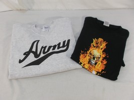 Men&#39;s Medium Gildan Army Sweat Shirt &amp; Fruit of the Loom Army Tee bundle... - £12.80 GBP