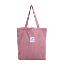 MABULA High Quality Casual Corduroy Tote Bag Environmental Soft  Shopping Bags A - £14.35 GBP