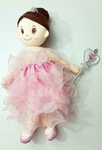 22&quot; Sophie Rag Doll Pink Princess with Tiara and Wand Dark Hair - $21.86