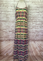 No Boundaries NOBO Juniors L Multicolor Sheer Chiffon Sleeveless Maxi Dress NEW - £20.44 GBP