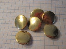 Vintage lot of Sewing Buttons - Metallic Gold Rounds #4 - £7.82 GBP