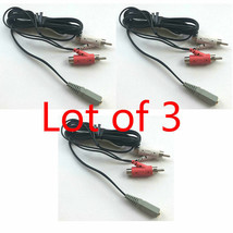 3X 3.5mm Headphone Jack Female to 2 RCA Male/Female Audio Video Extension Cable - £4.62 GBP
